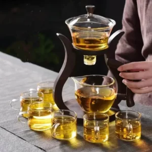 Lazy Kung Fu Drip Teapot, Heat Resistant Tea Set.