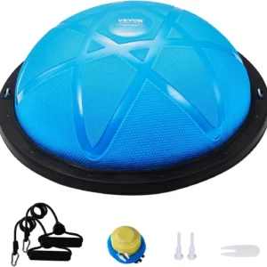 Half Exercise Ball with Resistance Bands, 660lb Max Load